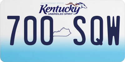 KY license plate 700SQW