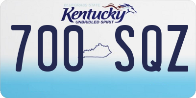KY license plate 700SQZ
