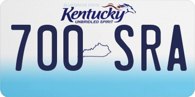 KY license plate 700SRA