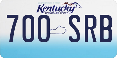 KY license plate 700SRB