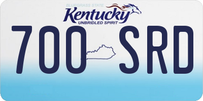KY license plate 700SRD