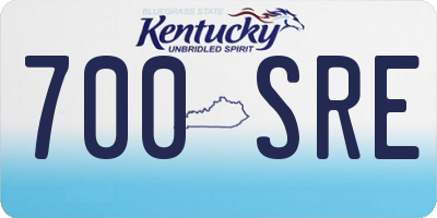 KY license plate 700SRE