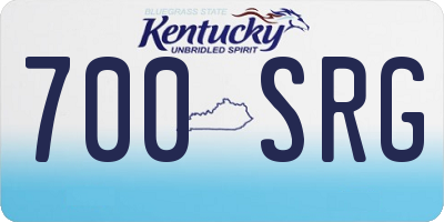 KY license plate 700SRG