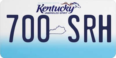 KY license plate 700SRH