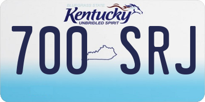 KY license plate 700SRJ