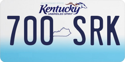 KY license plate 700SRK