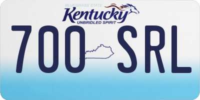 KY license plate 700SRL