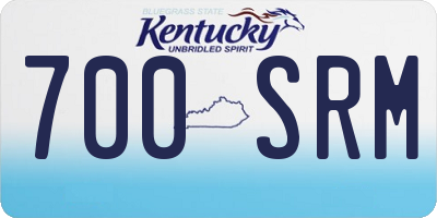 KY license plate 700SRM