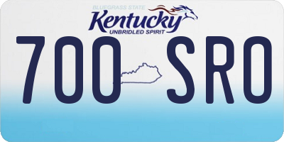 KY license plate 700SRO
