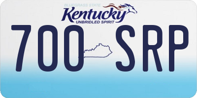 KY license plate 700SRP