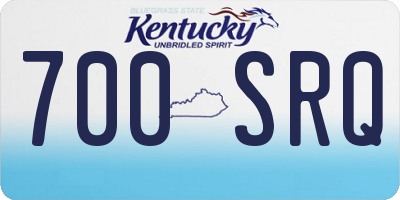 KY license plate 700SRQ