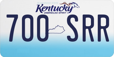 KY license plate 700SRR