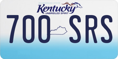 KY license plate 700SRS