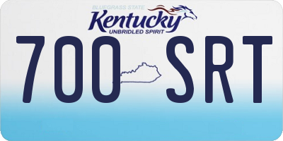 KY license plate 700SRT