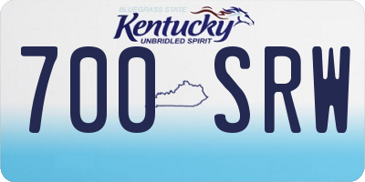 KY license plate 700SRW