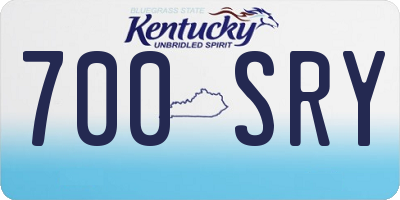KY license plate 700SRY