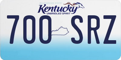 KY license plate 700SRZ