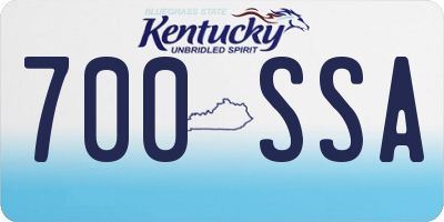 KY license plate 700SSA
