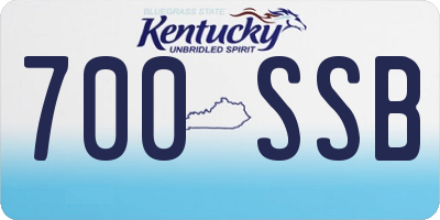KY license plate 700SSB