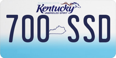 KY license plate 700SSD