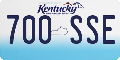 KY license plate 700SSE