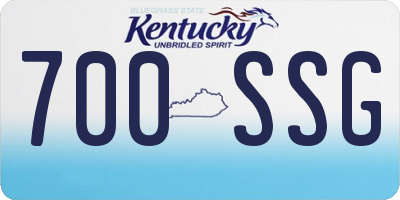 KY license plate 700SSG
