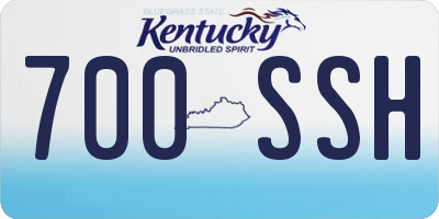 KY license plate 700SSH