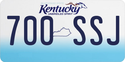 KY license plate 700SSJ