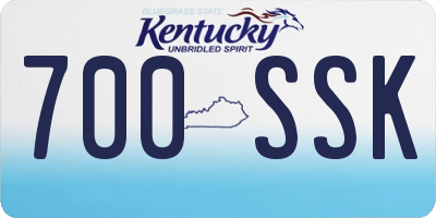 KY license plate 700SSK