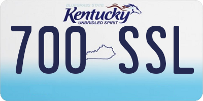 KY license plate 700SSL