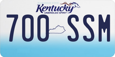 KY license plate 700SSM