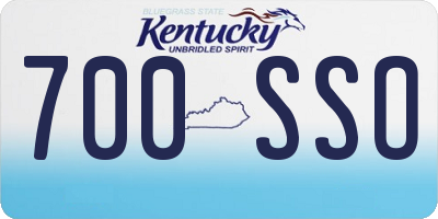 KY license plate 700SSO