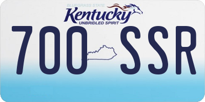 KY license plate 700SSR