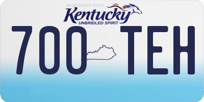 KY license plate 700TEH