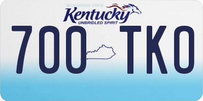 KY license plate 700TKO