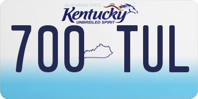 KY license plate 700TUL