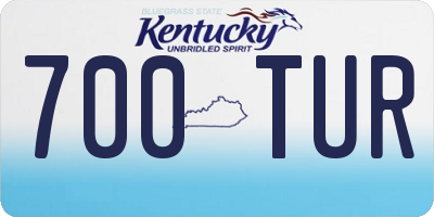 KY license plate 700TUR