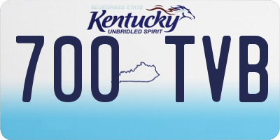 KY license plate 700TVB