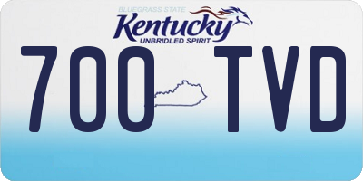 KY license plate 700TVD