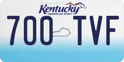 KY license plate 700TVF