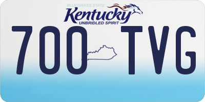 KY license plate 700TVG