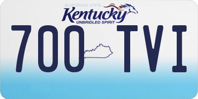 KY license plate 700TVI
