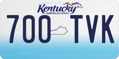 KY license plate 700TVK