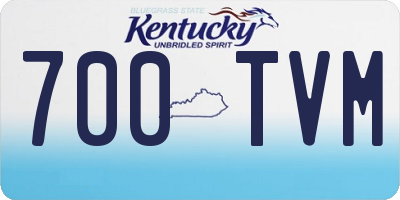 KY license plate 700TVM