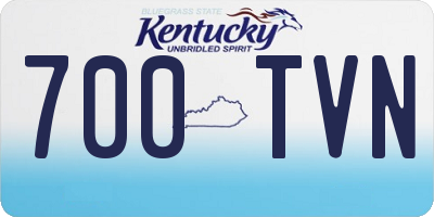 KY license plate 700TVN