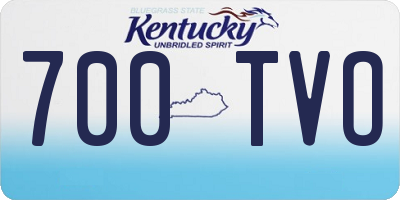 KY license plate 700TVO
