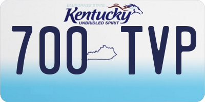 KY license plate 700TVP