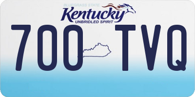 KY license plate 700TVQ