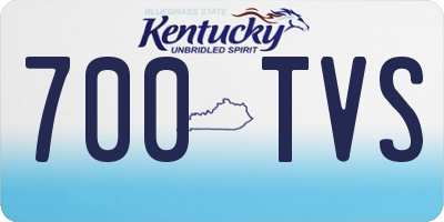 KY license plate 700TVS