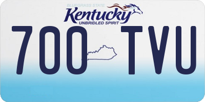 KY license plate 700TVU